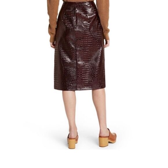 #115 RACHEL COMEY for Target Vegan Croc Print Pencil Skirt - Picture 2 of 7